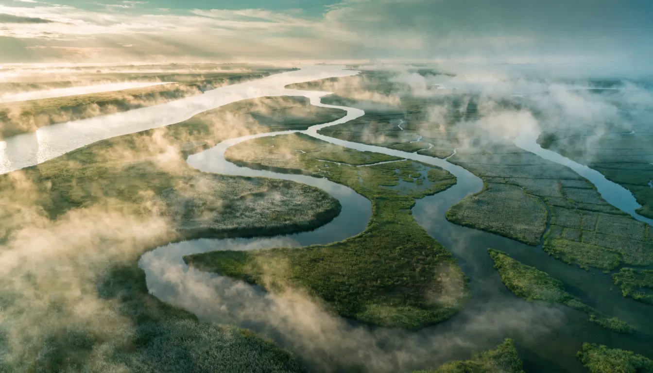 Mountains, valleys and river systems