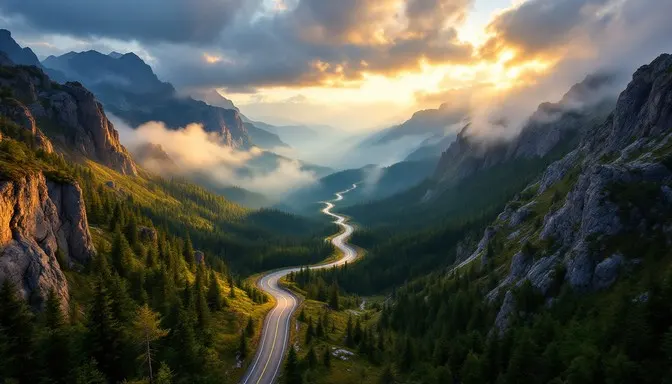 Valley roads and mountain passes