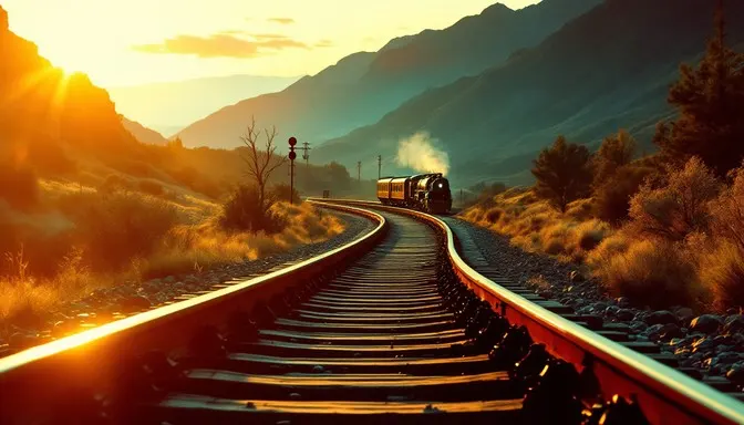 Rail and road networks across terrain